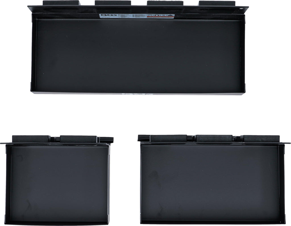 BGS 67150 | Magnet-Ablagen-Satz | 3-tlg. | 150 / 210 / 310 mm | Magnetschalen | Magnetische Ablage | Magnetkorb
