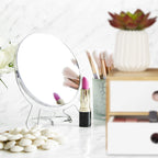 Relaxdays Schreibtisch Organizer, 2 Schubfächer, Bambus & MDF, Aufbewahrungsbox Büro, HxBxT: 14 x 25 x 20 cm, weiß