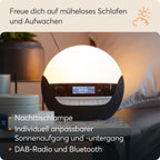 Lumie Bodyclock Luxe 750DAB - Lichtwecker, DAB-Radio, Bluetooth Lautsprecher & Wenig Blaulicht für Schlafenszeit
