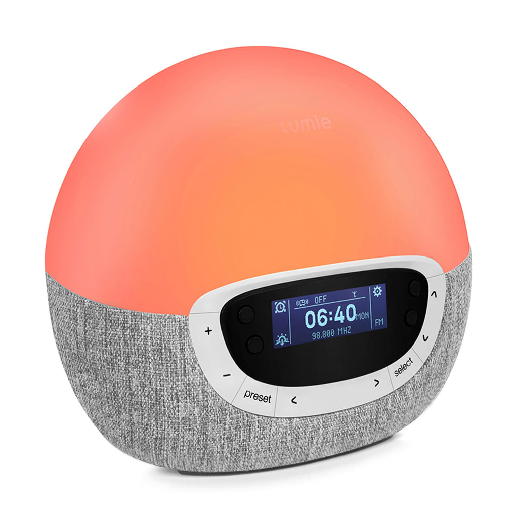 Lumie Bodyclock Shine 300 - Lichtwecker mit Radio, 15 Klängen und Einschlafsonnenuntergang