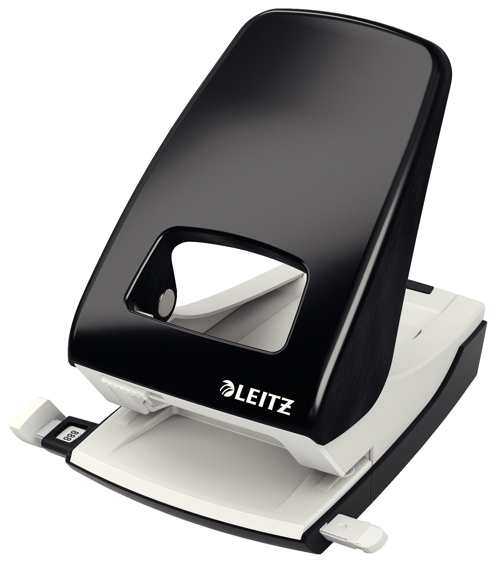 Leitz Flachheftgerät aus Metall, Für 30 Blatt, Inkl. Heftklammern, Ergonomisches Design, Schwarz, NeXXt-Serie, 55050095