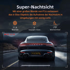 Dashcam Auto Vorne Hinten 4K+1080P, Dash Cam Auto mit GPS WiFi, Parküberwachung, Dual Autokamera mit 32GB Karte, 170° Weitwinkel, Super Nachtsicht, G-Sensor, Loop-Aufnahme, APP Steuerung, Max 256GB