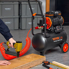 VEVOR Kompressor 24L Silent Druckluftkompressor, 6-8Bar, 1450W(2PS), 3,5 MPa, 2800U/min Ölfreier 70dB Flüsterkompressor mit 2 Rädern, Druckbehälter Autoreparaturen Sprühlackierung Holzarbeiten