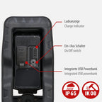 Brennenstuhl klemmbarer LED Arbeitsstrahler CL 1050 MA (10W, 950lm, IP65, Akku LED Arbeitsleuchte mit Neigungswinkel, USB, Powerbank, Engineered in Germany)