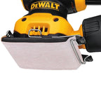 DEWALT Vibratiosnschleifer/Schwingschleifer (230 Watt, Schwingkreis-ø 1.6 mm, Schleifplatte 108 x 115 mm, Klettfix, AirLock kompatibel, inkl. Staubfangsack & Absaugadapter) DWE6411-QS