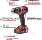 Einhell Professional Akku-Schlagbohrschrauber TP-CD 18/50 Li-i BL Kit Power X-Change (18 V, Brushless, 50 Nm, Schlagbohrfunktion, inkl. 2x 2,0 Ah Akkus + Ladegerät)