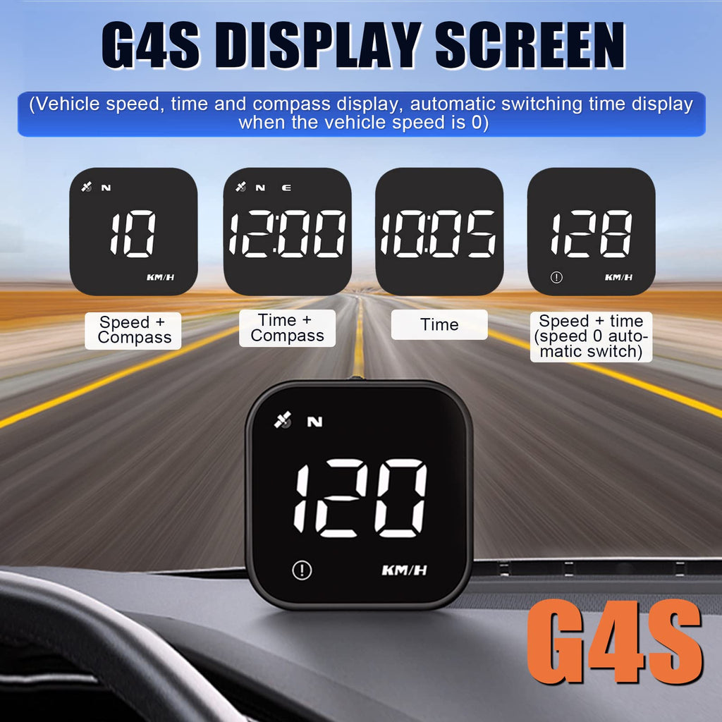 iKiKin Head Up Display Auto HUD Display KMH MPH GPS Smart Tachometer, 2.0'' LCD Bildschirm mit Übergeschwindigkeitsalarm Ermüdungswarnung, Navigationskompass für alle Fahrzeuge
