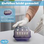 reilo 60x 450g Luftentfeuchter Granulat (Calciumchlorid), Raumluftentfeuchter im Vliesbeutel, Nachfüllpacks für Entfeuchterboxen 400 bis 1200 g, Lufttrockner für Wohnräume, Schlafzimmer, Keller