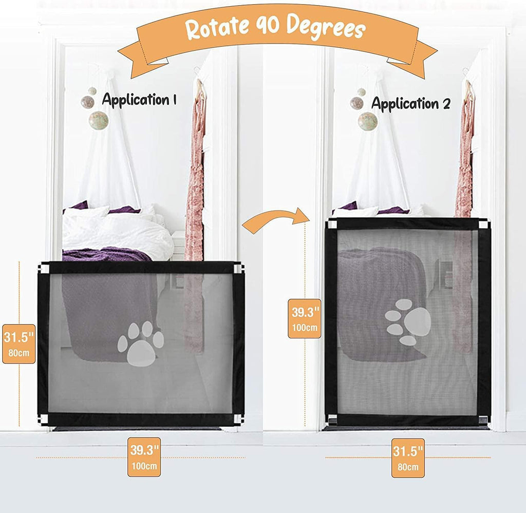 Namsan Hunde Türschutzgitter Abschließbar Hundeschutzgitter Treppenschutzgitter Absperrgitter für Haustier, 80cm x 100cm
