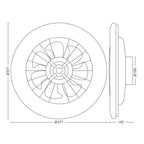 PHILIPS Deckenventilator und LED Deckenleuchte Amigo, 25W+60W, Durchmesser 58cm, rund, inkl. Fernbedienung, Weiß
