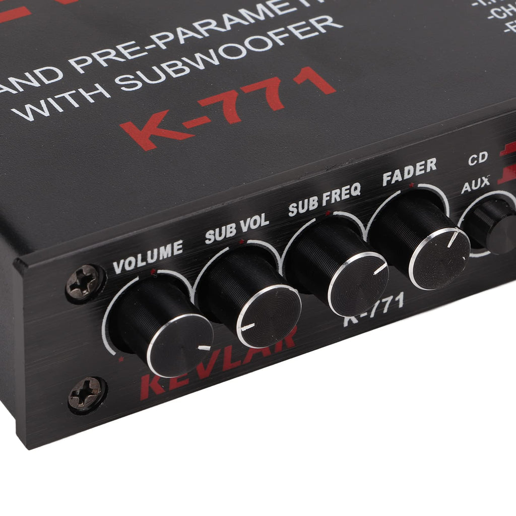 Auto-Equalizer mit 7-Band-Grafik-Equalizer 7-Band-Vorverstärker-Digital-Equalizer Auto-Audio-EQ Auto-Audio-Grafik-Equalizer Universeller Tiefpass 7-Band Variable Gain-Anpassung High-Level-Eingangs-EQ