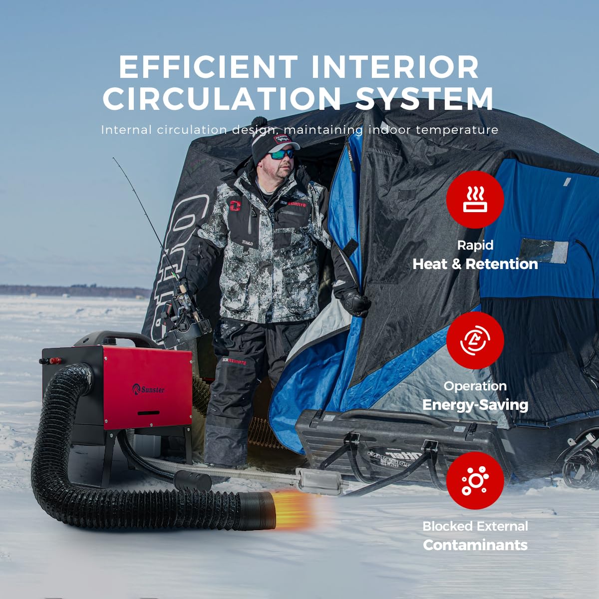 8KW Diesel Standheizung,12/24V/230V dieselheizung mit Ausdehnbare Basis, Bluetooth-APP & AC-DC Adapter, Auto Start -Stopp, Lüftungsfunktion & Inneres Zirkulationssystem, Diesel Heizung für Wohnmobil