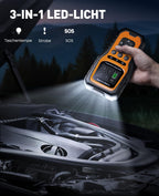 TREKURE 6000A Auto Starthilfe Powerbank mit OBD2 Diagnosegerät und Batterietest, Starthilfe Powerbank für PKW 12V, für Benzin & Diesel bis 10,0L, Tragbare Starthilfe mit LED-Notlicht, V0-Feuerschutz