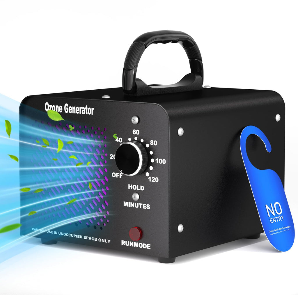 Ozongenerator 30,000mg/h, Ozonisator Industrieller Ozongerät O3 mit 120 Min Timer Ozon Luftreiniger Ozongerät bis zu 300㎡ O3 Ozonisator für Auto Garagen Wohnung Hotels Küche Haustiere Gerüche