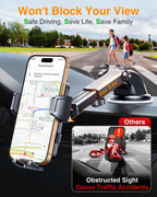 VANMASS 2025【True Militär-Klasse】 Handyhalterung Auto【Upgrade Super Saugnapf & Clip 】 4 in 1 Handy Halterung Auto Handyhalter Armaturenbrett Scheibe Lüftung Zubehör Kohlefaser Blue
