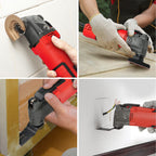 SHALL Oszillierendes Werkzeug, oszillierendes 500-W-Multifunktionswerkzeug-Kit mit 5° Oszillationswinkel, Schnellwechsel, 6 Geschwindigkeiten, Hilfsgriff, 34 Sägezubehör und Tragetasche