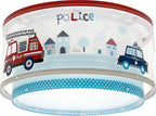 Dalber Deckenlampe kinderzimmer, Deckenleuchte für Kinder Polizei Autos Police, 60616N, E27