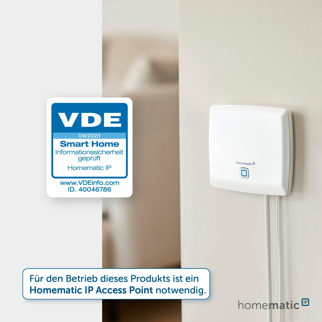 Homematic IP Smart Home Heizkörperthermostat – Flex, digitaler Thermostat Heizung, Steuerung per App, Alexa, Google Assistant, einfache Installation, Energie sparen, 160230A0