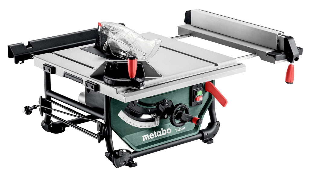Metabo Tischkreissäge TS 254 M – 610254000 – Kompakt und mobil – bis zu 1.500 Watt, Sägeblatt Ø 254 mm, 2,3 m Kabellänge