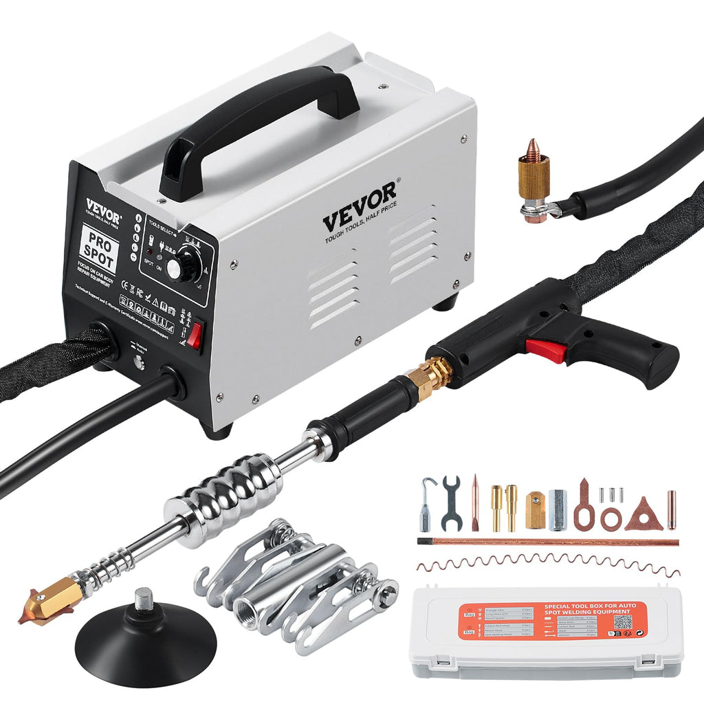 VEVOR Ausbeulspotter, 1,8 kW Punktschweißgerät, Dent Puller mit automatischem/manuellem Schweißen & 7 vielseitigen Modi, Autokarosserie-Punktschweißgerät, für die Dellenreparatur von Autos & LKWs