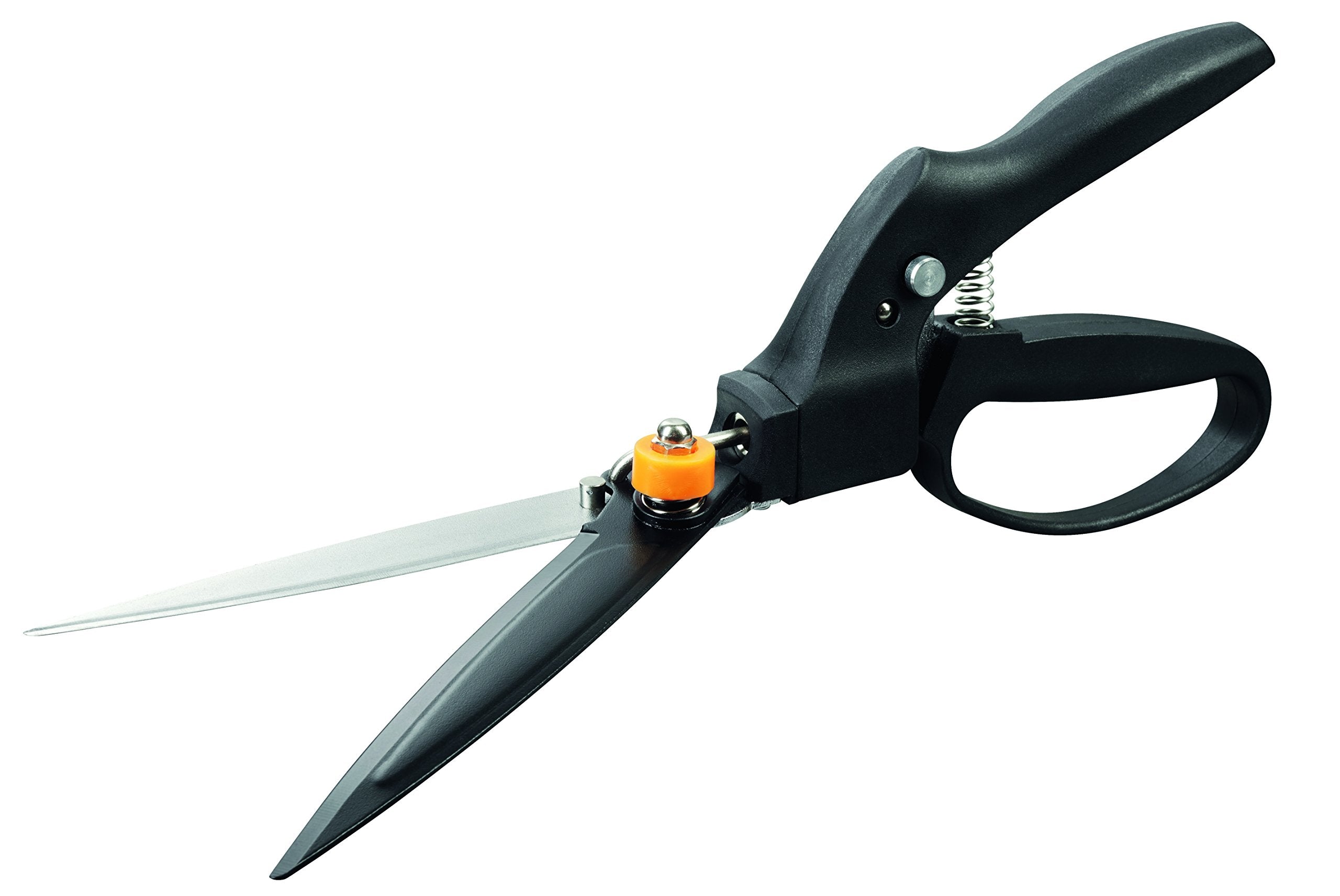 Fiskars Rasenkantenschere GS40, Einstellbarer Schneidewinkel (180°), Länge: 35,5 cm, Stahl/Kunststoff, Schwarz/Orange, SmartFit, 1023632