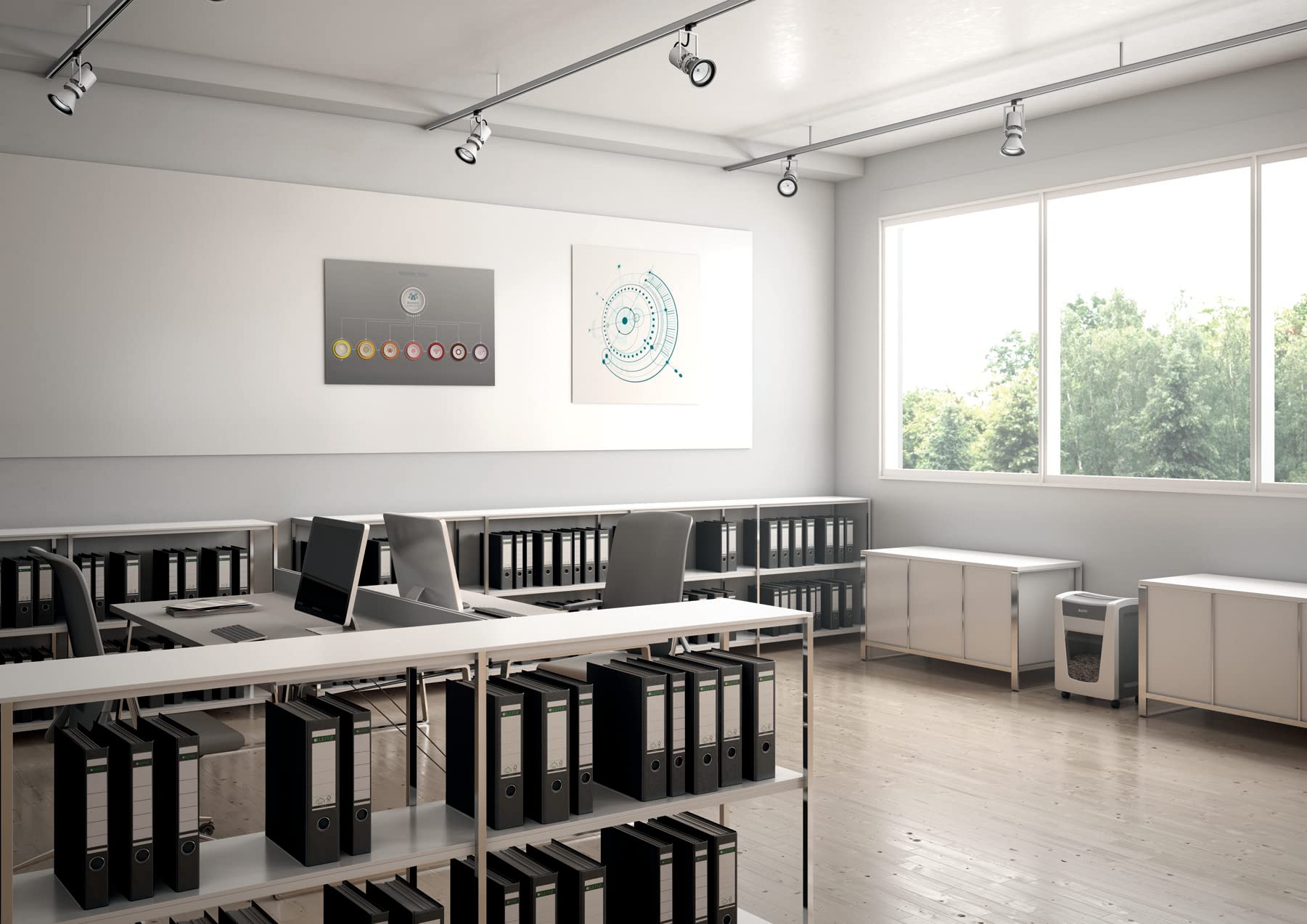 Leitz IQ Aktenvernichter Office Pro, Partikelschnitt Sicherheitsstufe P4, 22-20 Blatt (70-80 g/m²), TÜV+GS zertifiziert, 4 Stunden Dauerbetrieb, 30L Behälter, Sehr leiser Schredder für Büro, 80050000