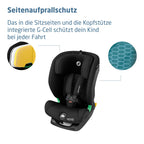 Maxi-Cosi Titan S Comfort i-Size, atmungsaktive Komfortstoffe, mitwachsender Kindersitz, 15 Monate–12 Jahre (76–150 cm), ISOFIX Kindersitz Auto, 5 Sitzposition & 13 Kopfstützenstufen, Authentic Black