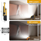 LED Baustrahler, 50W 5000LM Arbeitsleuchte, LED Arbeitsleuchte mit Stecker, IP66 Wasserdicht Baustrahler mit 4M Kabel, Tragbar für Werkstatt oder Baustelle,Garage, 6500K