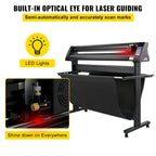 VEVOR Vinyl Schneideplotter Max. Papiereinzug 1350 mm, Folienschneider Max. Schnittbreite 1260 mm, Plotter Schnittgeschwindigkeit 800 mm/s, Halbautomatisch, Signmaster, Windoskompatibel, LCD-Anzeige