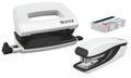 Leitz NeXXt Mini-Locher- und Heftgerät-Set für bis zu 10 Blatt, Inkl. P2 Nr. 10 Heftklammern, perlweiß, WOW, 55612001