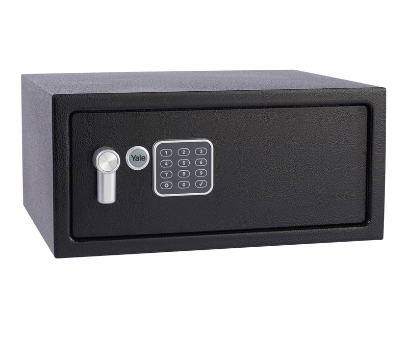 Yale Elektronischer Tresor mit Alarm YLC/200/DB2, 24 L, Schwarz – 3–6-stelliger PIN-Code, Mastercode, Doppelbolzenverriegelung, inkl. 2 Schlüssel, ideal für Laptop, Hotel & Zuhause