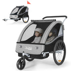 Tiggo VS 2 in 1 Kinderanhänger Fahrradanhänger Anhänger mit Buggy Set Jogger 50202 (Grau)