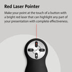Kensington kabelloser Presenter mit rotem Laser, 2.4Ghz USB Presenter, Roter Laserpointer, Für PC und Mac, Fernbedienung & Steuerung für PowerPoint und KeyNote, 20 m Reichweite, Schwarz, 33374EU
