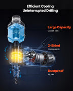 VEVOR Magnetbohrmaschine mit niedrigem Profil, 1300 W, 35 mm Bohrdurchmesser, 10000 N Leistung, tragbare Magnetbohrmaschine mit Weldon-Schaft, für Metalloberflächen Industrie Heimwerker