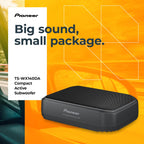 PIONEER TS-WX140DA Aktivsubwoofer, leistungsstarker Gehäuse Subwoofer mit 170 W Maximalleistung, 20 x 13 cm Subwoofer in MDF Gehäuse, IMPP Membran, schwarz, Kabelfernbedienung (5m Zuleitung)