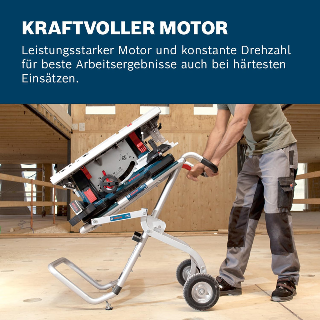 Bosch Professional Tischkreissäge GTS 10 XC (Sägeblatt-Ø: 254 mm, Sägeblattbohr-Ø: 30mm inkl. Absaugadapter, Parallelanschlag, Schiebestock, Winkelanschlag, Aufbewahrung für Sägeblatt)