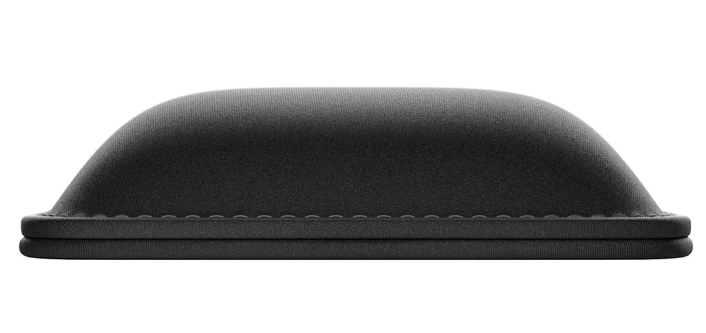 Glorious Gaming Padded Keyboard Wrist Rest (Full Size, 25 mm stark) - gesteppte Ränder, glatte Stoffoberfläche, rutschfeste Gummibasis, mittlere Festigkeit, 440 x 100 x 25 mm - Schwarz