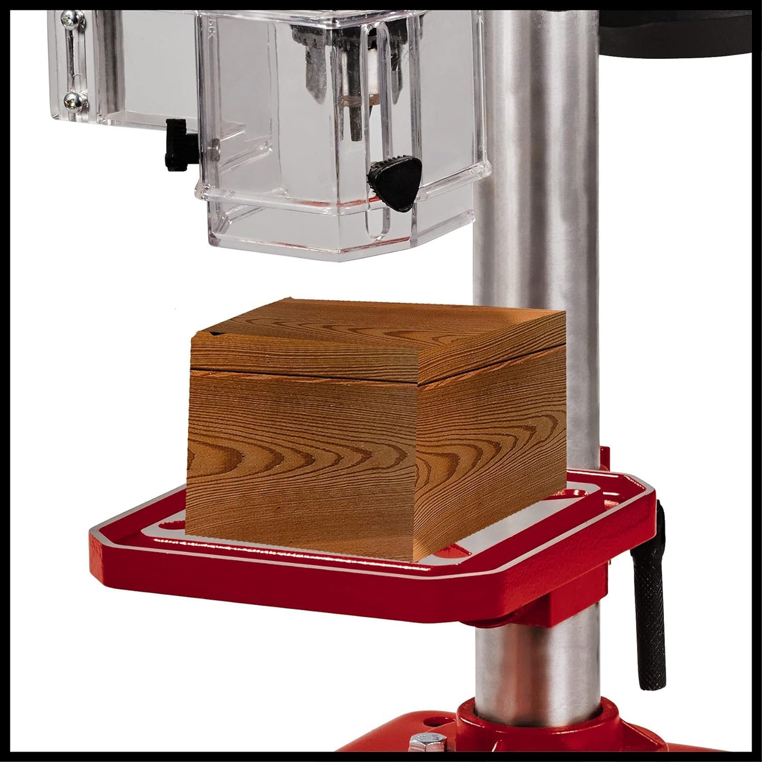 Einhell Säulenbohrmaschine TC-BD (Bis 2410 Min-1, 9 Stufen, Max. Bohrtiefe 50 mm, Einstellbarer Tiefenanschlag, Neig/drehbarer und Höhenverstellbarer Bohrtisch), Mutli, 500 W