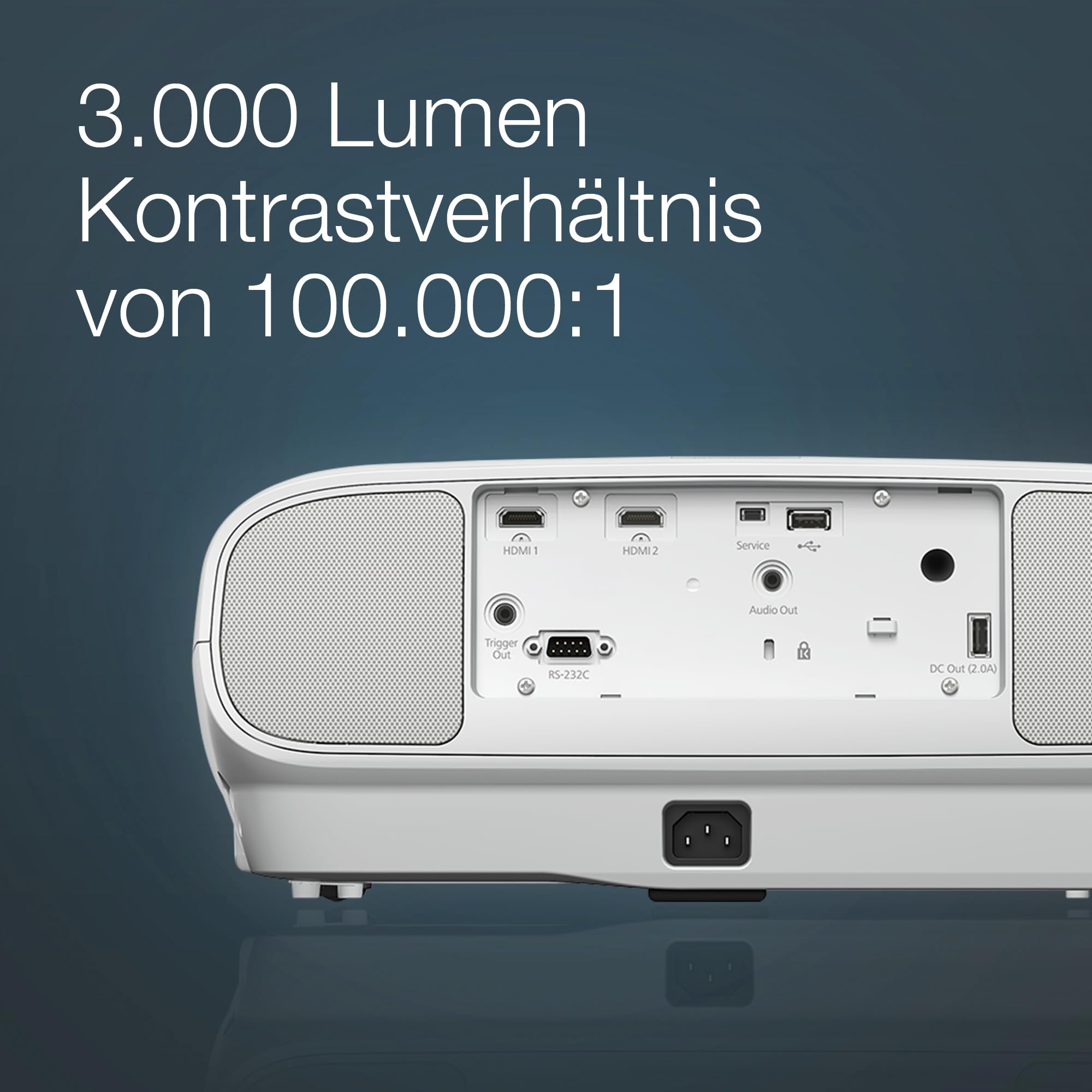 Epson EH-TW7100 4K PRO-UHD-Projektor, 3.000 Lumen, bis zu 500-Zoll Bilddiagonale (12,7 m)