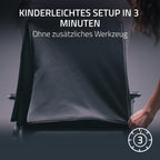 Razer Gaming Chair Sleeves - Designt Iskur V2 X - robust und komplett waschbar - Schutz vor Schmutz und Flecken (2-teilige Design Bezüge für Rückenlehne & Sitzfläche) Schwarz