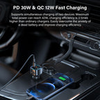 Aux Bluetooth 5.4 Adapter Auto Bluetooth Empfänger Klinke 3.5mm für Freisprechanruf und Wireless Musik Kompatibel Schnellladung AutoLadegerät 42W (PD 30W&QC 12W) HiFi-Stereo U-Disk RGB Umgebungslicht