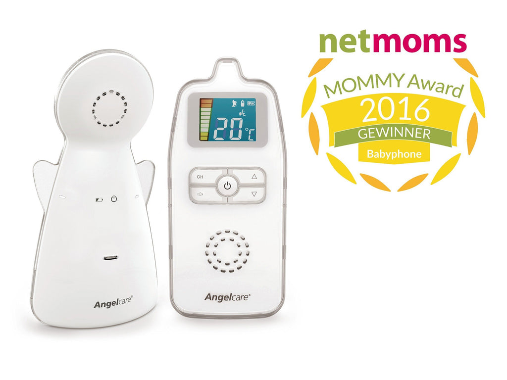 Angelcare Babyphone AC423-D, ÖKO-Test Testsieger, strahlungsarm, bis zu 250m Reichweite, Nachtlicht, Raumtemperaturanzeige