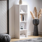 Vida Designs Oxford Bücherregal mit 4 Ebenen, würfelförmig, weiß, Holz-Regaleinheit für Büro, Wohnzimmermöbel