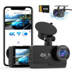 SIGRILL 4K/2K+1080P Dashcam Auto Vorne Hinten,WiFi Dash Cam mit 64GB SD Karte, Dasch-cam Auto Nachtsicht, 170°Weitwinkel WDR, 24/7 Parküberwachung Funktionalität, G-Sensor, Loop-Aufnahme, Max 256GB