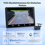 8'' Tragbares Carplay Display für Apple CarPlay & Android Auto, 1440x900 HD Display, Magnetische Halterung, OTA-Updates, Rückfahrkamera, Bluetooth, Sprachsteuerung, GPS-Navigation