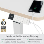 Leitz Ergo Elektrischer Sitz-/Steh-Schreibtisch, Kompaktes & höhenverstellbares Stehpult, Belastbar bis 80 kg, Mit Kabelführung, 80 x 60 cm, Für Büros & Home Office, Ergo-Serie, Weiß, 65340001