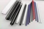 GBC 335000 Binderücken Plastik, A4, 21 Ringe, oval 32 mm, für 280 Blatt, schwarz (50 Stk)
