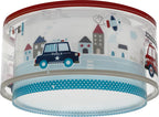 Dalber Deckenlampe kinderzimmer, Deckenleuchte für Kinder Polizei Autos Police, 60616N, E27