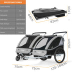 Tiggo VS 2 in 1 Kinderanhänger Fahrradanhänger Anhänger mit Buggy Set Jogger 50202 (Grau)