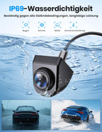AUTO-VOX Rückfahrkamera:6 Systeme auf Knopfdruck,180° Weitwinkel,Keine Fischaugenoptik,OEM Look für Verdeckten Einbau,1080P HD-Bild,IP69K Wasserdicht Rückfahrkamera für Auto,SUV und Pkw
